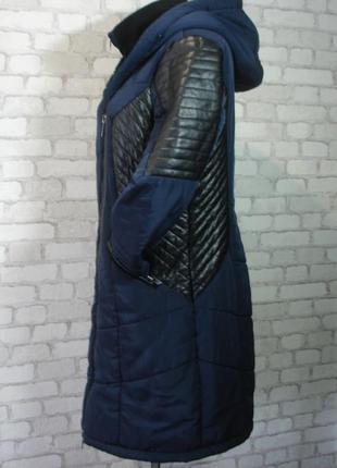 Теплая куртка- пальто с кожаными вставками  " only "  мьянма4 фото