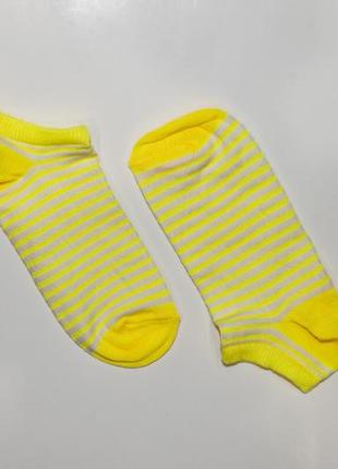 Шкарпетки полосаті жовті короткі 31-36р george 2206