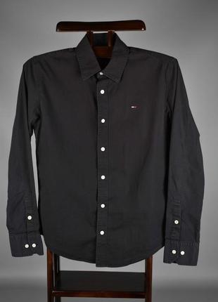 Чоловіча сорочка чорного кольору  tommy hilfiger
