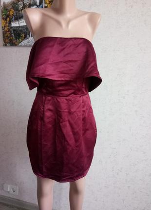 10 новое женственное платье с открытыми плечиками и баской1 фото