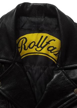 Оригинальная винтажная мото куртка косуха 90-х rollfast motorcycle leather jacket3 фото