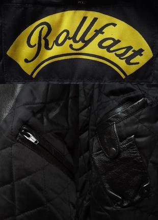 Оригинальная винтажная мото куртка косуха 90-х rollfast motorcycle leather jacket6 фото