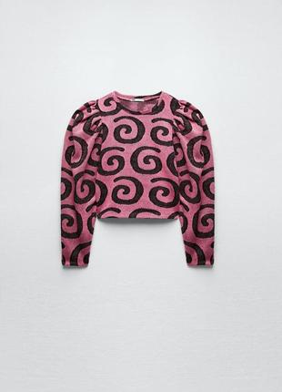 Жакардовий светр zara s-m2 фото