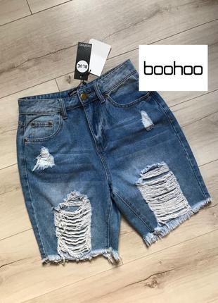 Классные рваные шорты boohoo новые