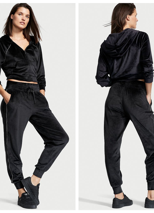 Victoria´s victorias secret виктория сикрет штаны джогеры diamant inset velour jogger1 фото