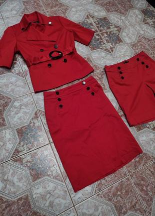 Костюм , брючний костюм, червоний костюм1 фото
