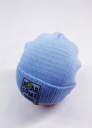 Демисезонная шапка kraft 2874 46-48см(р) т.голубой