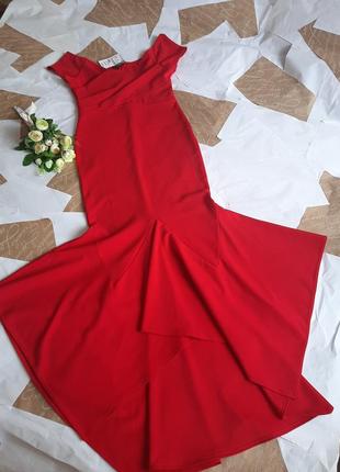 Плаття червоне вечірнє1 фото
