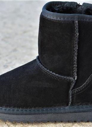 Високі зимові дитячі уги ugg itts black чорні замша р31 20 см