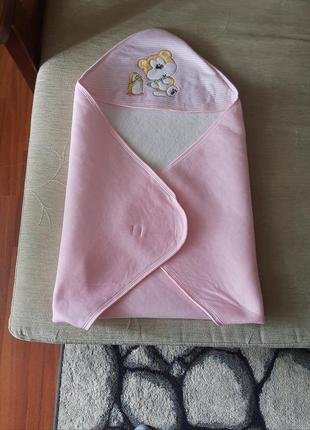 Нежно-розовый конверт-пледик