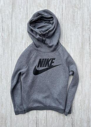 Nike кофта оригинал балахон женский серый м1 фото