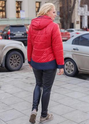 Красная короткая курточка4 фото
