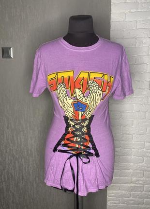 Оригінальна футболка з шнурівкою, футболка з корсетом, авангардна футболка smash , s/m