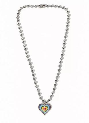 🔗ланцюг ланцюжок цепочка на шию чокер з серцем срібний чокер на шию3 фото