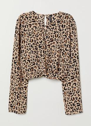 Блуза укороченная леопардовая h&m divided3 фото