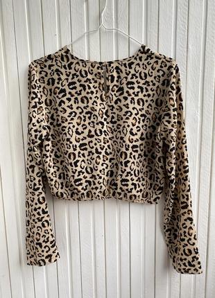 Блуза укороченная леопардовая h&m divided6 фото