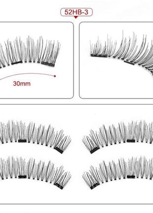 Магнитные ресницы на 3-х магнитах,52hb-33 фото