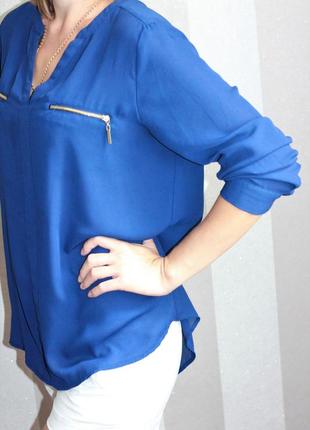 Очень классная синяя блузка3 фото