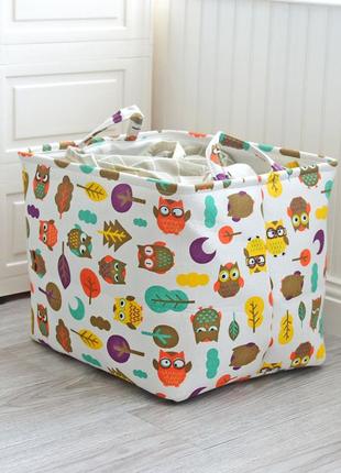 Корзина для игрушек, белья, хранения лесные совы berni home