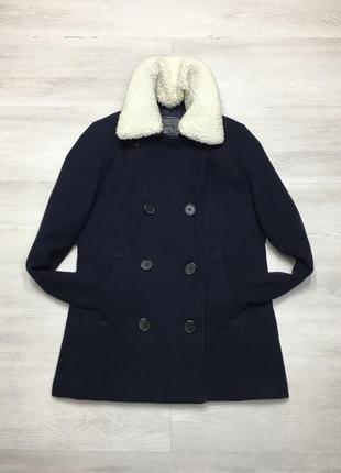 Vintage luxury женская шерстяная куртка полупальто мех как diesel1 фото