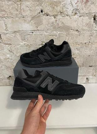 Кроссовки new balance 574 черные оригинал новые1 фото