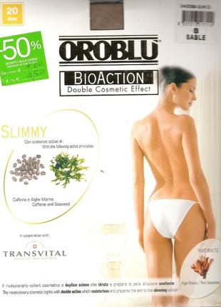 Элитные итальянские колготы для похудения oroblu bio action - slimmy - 20den