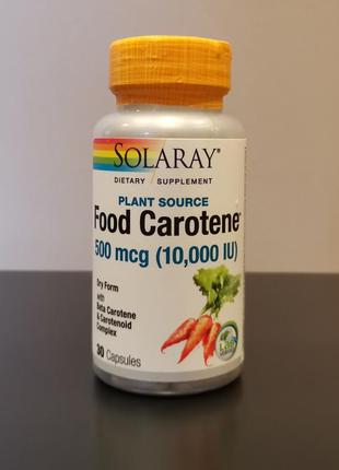 Solaray beta carotine бета каротин - витамин а - 10000iu