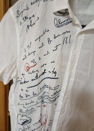Чудова сорочка з коротким рукавом з тонкнької бавовни від desigual,p. xxl8 фото