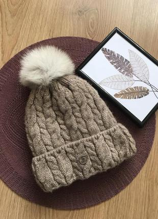 Шапка в’язана на флісі 5-7 років