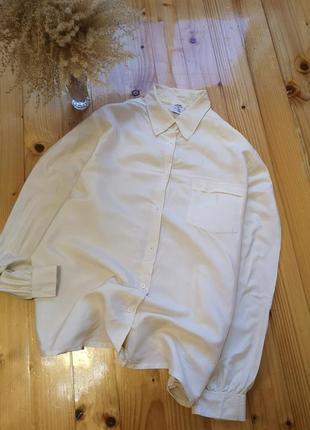 Шовкова сорочка з довгими рукавами