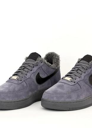 Мужские кроссовки с мехом nike air force #найк