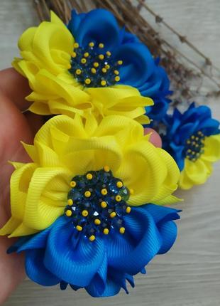 Жовто-блакитні резиночки для волосся