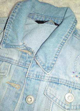 Джинсовка джинсова куртка на 9-10рокiв3 фото
