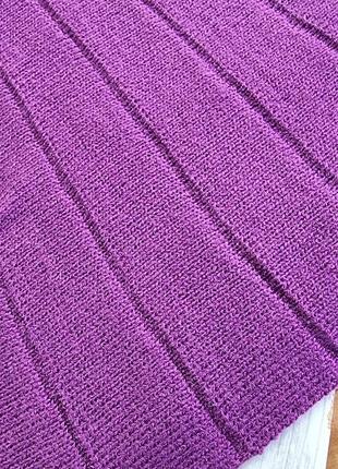 Женская вязанная юбка, размер s, цвет фиолетовый4 фото