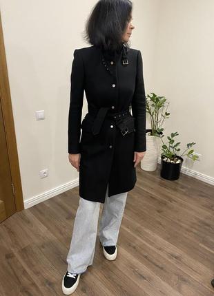 Пальто классическое с шерстью zara