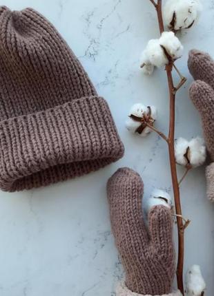Теплі зимові рукавиці рукавички варежки2 фото