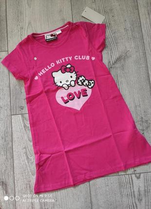 Ночнушка ночная рубашка платье пижама hello kitty 98/104,  122/128