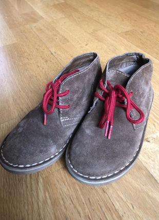 Замшеві черевички демі, marks and spencer, 17 см, 10 uk розмір6 фото