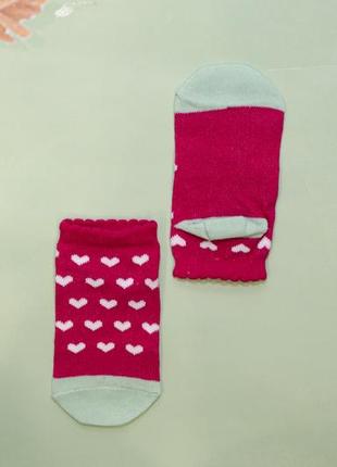 Шкарпетки для дівчинки короткі червоні 27-30р george  2339