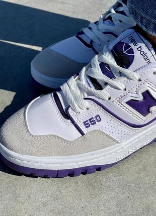 Кросівки new balance 550 purple logo7 фото