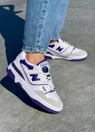 Кросівки new balance 550 purple logo2 фото