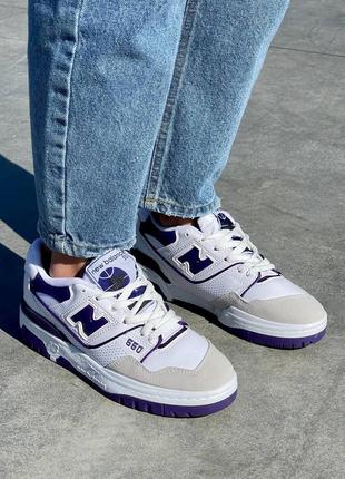 Кросівки new balance 550 purple logo3 фото