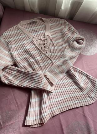 В’язаний светр в смужку обмін