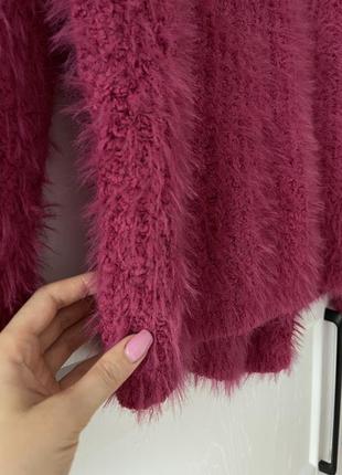 📎 малиновий пухнастий светр primark 🌺 6