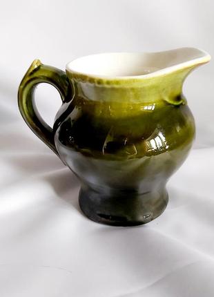 Молочник майоліка кераміка вінтажна майолика