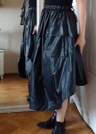 Спідниця юбка італія шкірозамінник8 фото