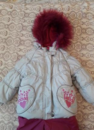 Зимний комплект для девочки (куртка+полукомбинезон) lenne fiona2 фото