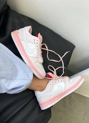 Жіночі шкіряні кросівки nike sb dunk pink bird8 фото