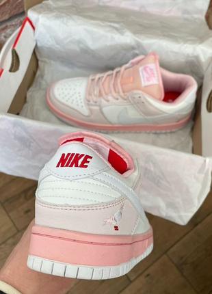 Жіночі шкіряні кросівки nike sb dunk pink bird6 фото