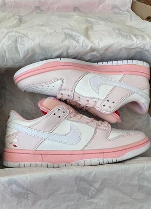 Жіночі шкіряні кросівки nike sb dunk pink bird4 фото